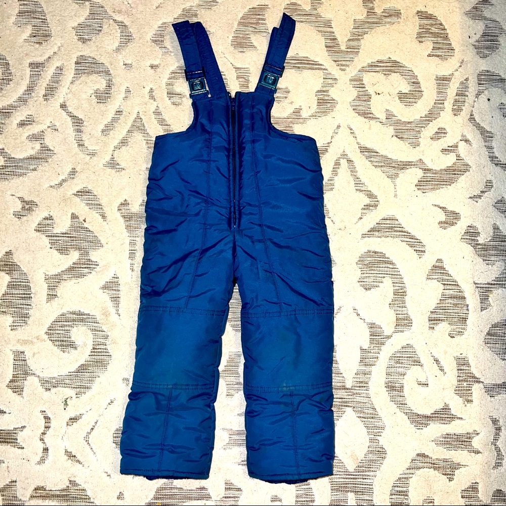 Blue Adjustable Waist Waterproof Ski Snow Bib Boys Size 3T